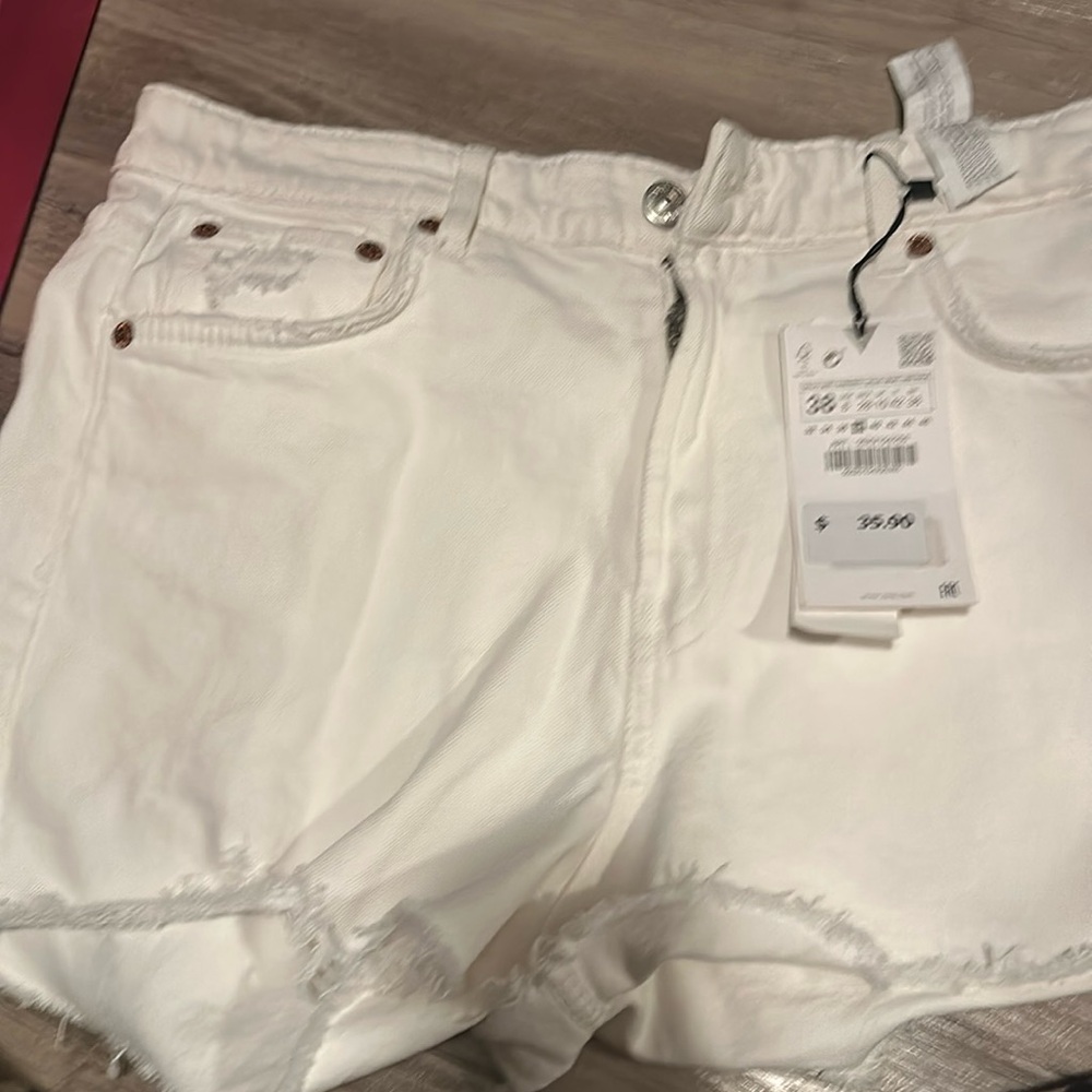 Zara white shorts
